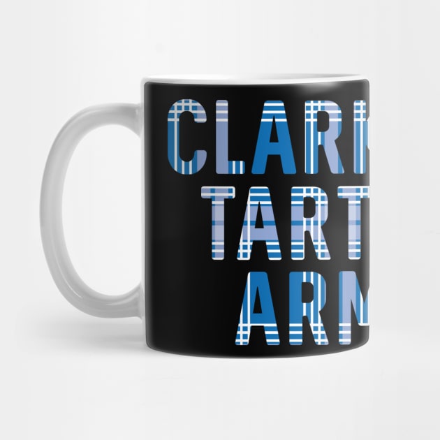 Clarke's Tartan Army, Scottish Saltire Flag Tartan, Scottish Football Slogan Design by MacPean